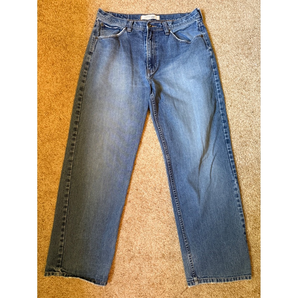 Urban Pipeline Urban Up Mens 34x32 Relaxed Straight Leg Medium Wash Blue Jeans